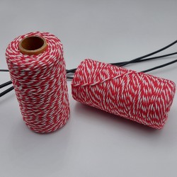 Ficelle en coton - rouge et...